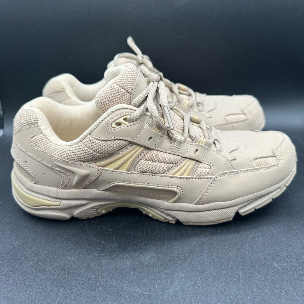 Vionic Womens 23 Walk Taupe Leather Performance Walking Shoes Sneakers Sz 9